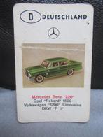 autokaartje  MERCEDES BENZ 220, Ophalen of Verzenden, Gebruikt, Auto's