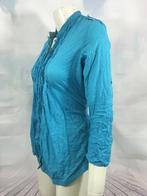 Superdry  vintage thrift blauwe blouse maat S (1C1), Tweedehands verkoop, Blauw, Ophalen of Verzenden, Tweedehands verkoop