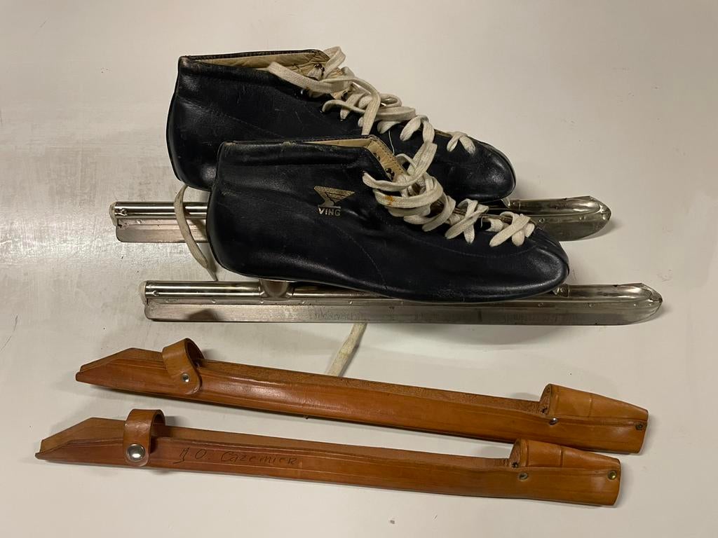 Schaatsen lage noren, Ving Zandstra, maat 40, zwarte schoen, Ophalen of Verzenden, Gebruikt, Noren, Nijdam