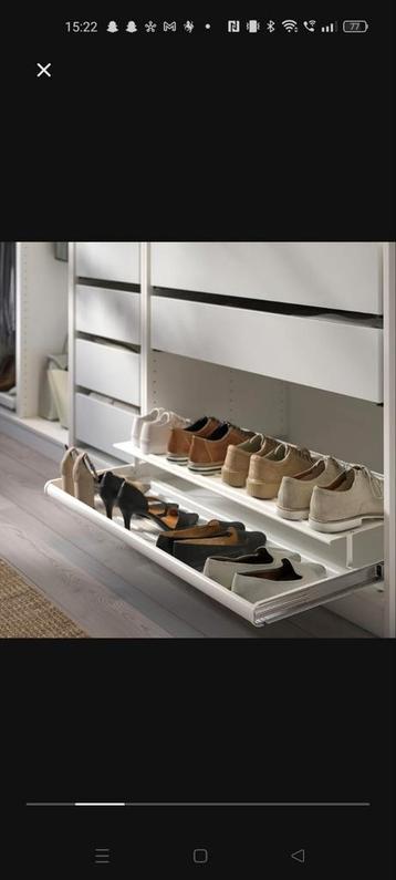 2x IKEA Komplement schoenenrek PAX 100x58 beschikbaar voor biedingen