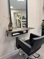 10 Kaptafels met Spiegel & Houten Plank, Zakelijke goederen, Horeca | Meubilair en Inrichting, Ophalen, Gebruikt, Complete inventaris