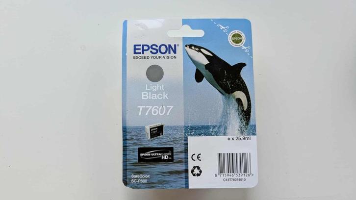 Light Black T7607 Epson inkt, Computers en Software, Printerbenodigdheden, Nieuw, Cartridge, Ophalen of Verzenden