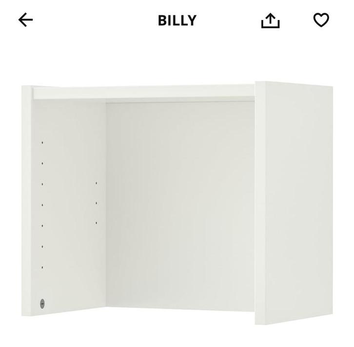 Ikea Billy bovendeel/opzetstuk 60 cm (wit) (3 stuks), Huis en Inrichting, Kasten | Boekenkasten, Zo goed als nieuw, 50 tot 100 cm