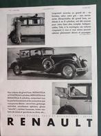 Renault reclame uit 1930, Gebruikt, Ophalen of Verzenden