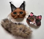 Caracal en calico cat therian maskers en staart, Ophalen of Verzenden, Zo goed als nieuw