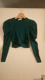 Groene Cropped Trui Pofmouwen, Kleding | Dames, Truien en Vesten, Zara, Ophalen of Verzenden, Zo goed als nieuw, Maat 36 (S)