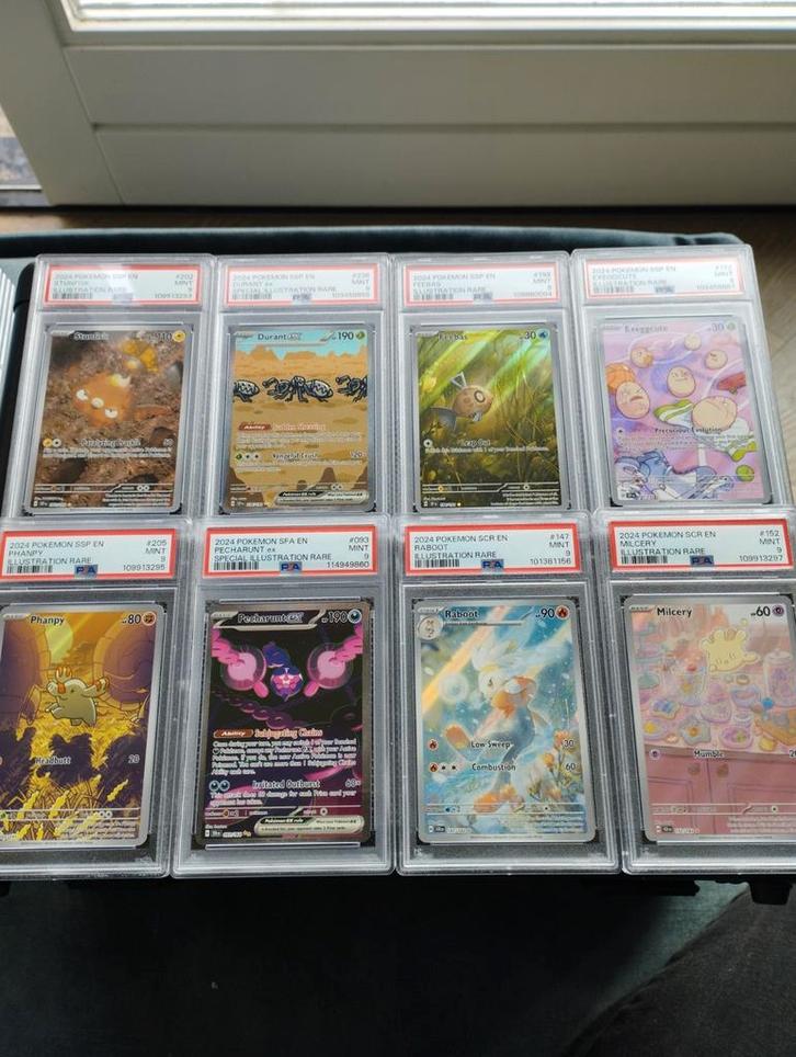 PSA9 Pokemon kaarten illustration rares mint, Hobby en Vrije tijd, Verzamelkaartspellen | Pokémon, Zo goed als nieuw, Meerdere kaarten
