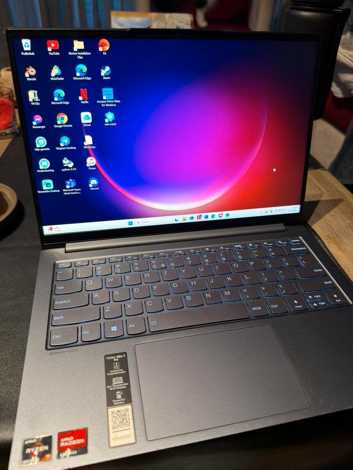 Lenovo Yoga Slim 7 Pro – Ryzen 7 5800H – 16GB – 2K Scherm, Computers en Software, Windows Laptops, Zo goed als nieuw, 14 inch