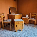 Art Deco Commode/Ladenkast Bed Nachtkastjes Stoelen Spiegel, Huis en Inrichting, 100 tot 150 cm, 5 laden of meer, Art deco, Ophalen of Verzenden