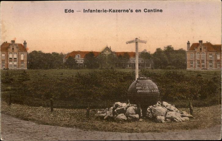 Ede Infanterie Kazerne en Cantine st 1925, Verzamelen, Ansichtkaarten | Nederland, Gelopen, Gelderland, 1920 tot 1940, Ophalen of Verzenden