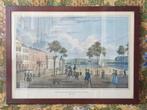 Antieke ingelijste gravure uit Duitsland van Cassel 39,8 cm.
