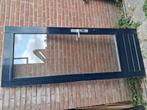 Hardhouten deur 82.5x207.2cm met driepunsluitng dubbel glas, Ophalen, 80 tot 100 cm, 200 tot 215 cm, Glas