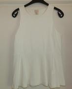 Feestelijke H&M cremewitte peplum top, maat 42., Verzenden, Maat 42/44 (L)