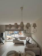 Smeedijzeren kroonluchter met 8 kapjes!, Huis en Inrichting, Lampen | Kroonluchters, Ophalen, Gebruikt, Metaal