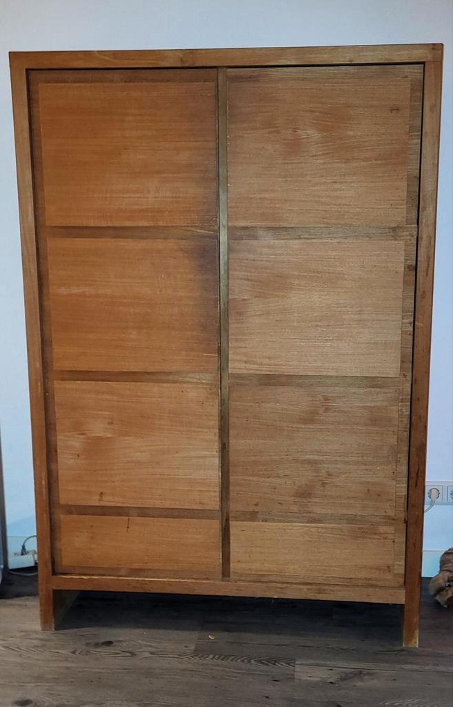Teak houten kast - gebruikt, maar kan nog prima mee!, Huis en Inrichting, Kasten | Kledingkasten, Gebruikt, 150 tot 200 cm, 25 tot 50 cm