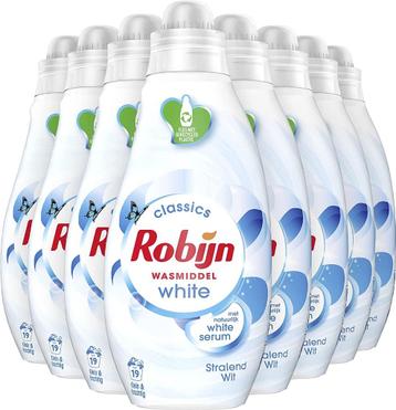 4x Robijn Klein & Krachtig Stralend Wit Vloeibaar Wasmiddel beschikbaar voor biedingen
