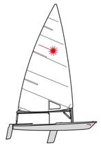 Laser zeilboot met of zonder Pega combie trailer, Watersport en Boten, Zeilen en Zeiltoebehoren, Ophalen, Gebruikt, 3 tot 6 meter