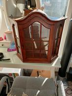 Antiek Houten Wandkastje met Glas, Antiek en Kunst, Ophalen of Verzenden