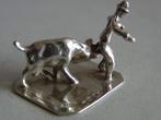 Miniatuur zilver Ej22 man + stier zilveren miniaturen, Verzenden, Zilver