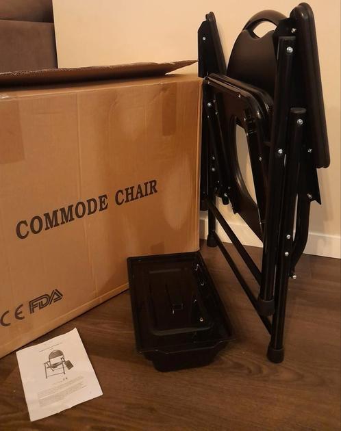 Luxe comfortabele inklapbare toiletstoel, Nieuw in doos., Diversen, Verpleegmiddelen, Nieuw, Ophalen of Verzenden