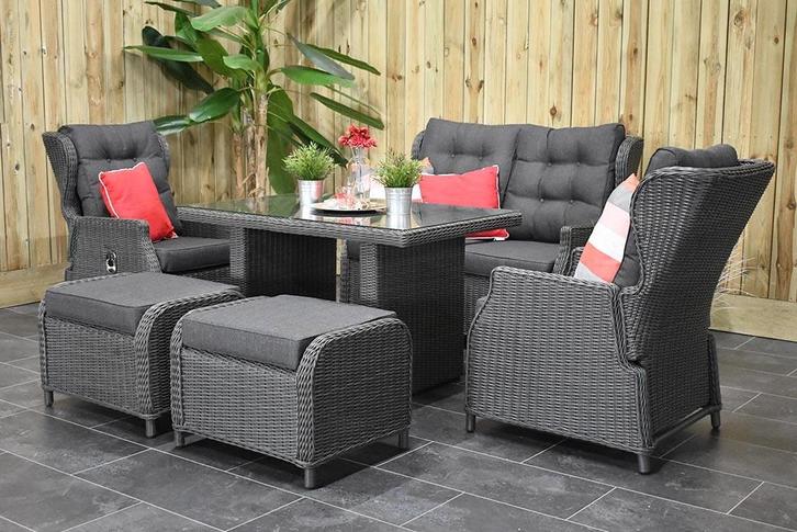 Barcelona Verstelbare Loungeset 2 Zitsbank 2 Lounge SHOWROOM, Tuin en Terras, Tuinsets en Loungesets, Zo goed als nieuw, Loungeset