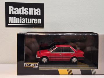 Nissan Sunny 1980 - 4drs rood - 1:43 First43 beschikbaar voor biedingen