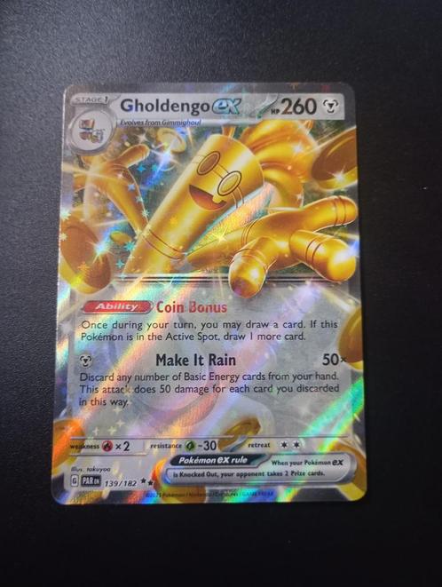 Gholdengo EX #139, Hobby en Vrije tijd, Verzamelkaartspellen | Pokémon, Nieuw, Losse kaart, Foil, Ophalen of Verzenden