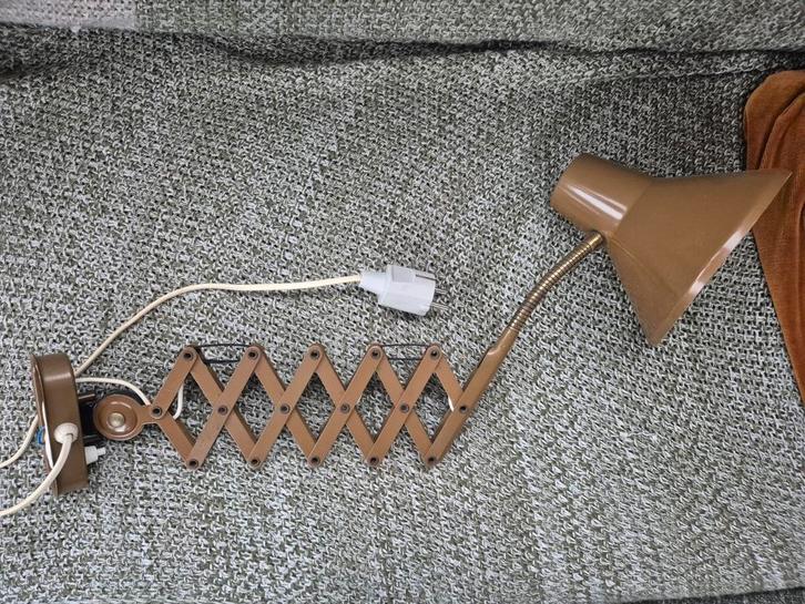 schaarlamp retro. Wandlamp, Huis en Inrichting, Lampen | Wandlampen, Gebruikt, Ophalen