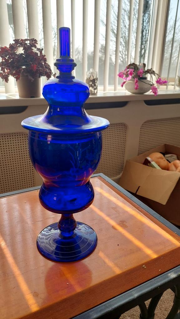 Kobaltblauwe Apothekersvaas, Antiek en Kunst, Antiek | Glas en Kristal, Ophalen of Verzenden