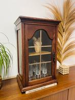 Prachtig Antiek vitrinekastje houten kastje geslepen ruitje, Huis en Inrichting, Ophalen of Verzenden, 25 tot 50 cm, 50 tot 100 cm