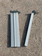 Duraline tafelpoten zilverkleurig 4 stuks, Ophalen, Tafelpoot, 50 tot 100 cm, Vierkant