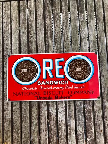 Emaille bord reclamebord oreo cookies koekjes vintage beschikbaar voor biedingen