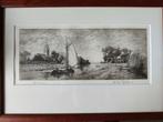 Abe Gerlsma fraaie ets van Deinum, Antiek en Kunst, Kunst | Etsen en Gravures, Ophalen of Verzenden