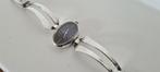 Vintage EDOX Zilveren Dames Horloge met Bruine Wijzerplaat, Antiek en Kunst, Ophalen of Verzenden