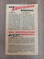 Geallieerd vlugschrift voor de Duitse troepen., Verzamelen, Militaria | Tweede Wereldoorlog, Ophalen of Verzenden, Landmacht, Duitsland