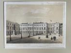 Het museumplein brussel / place du musee bruxelles 1850, Antiek en Kunst, Kunst | Etsen en Gravures, Ophalen of Verzenden