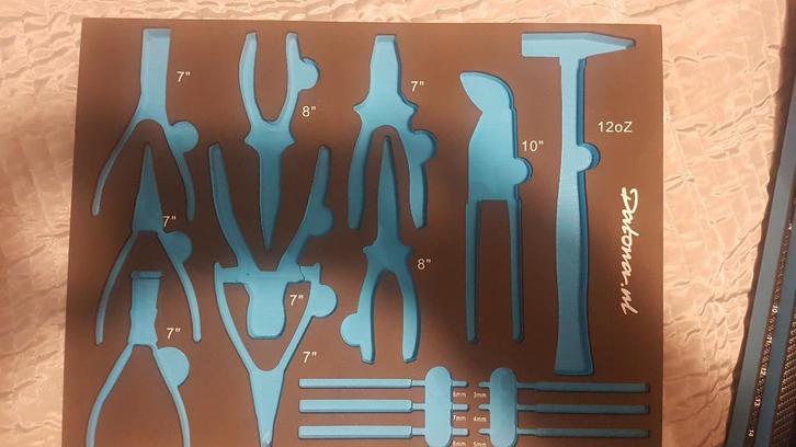 Te koop Foam inlays van Datona, Doe-het-zelf en Verbouw, Gereedschapskisten, Nieuw, Ophalen