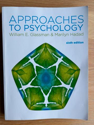 Psychologie: Approaches to Psychology 6e ed. 9780077140069 beschikbaar voor biedingen