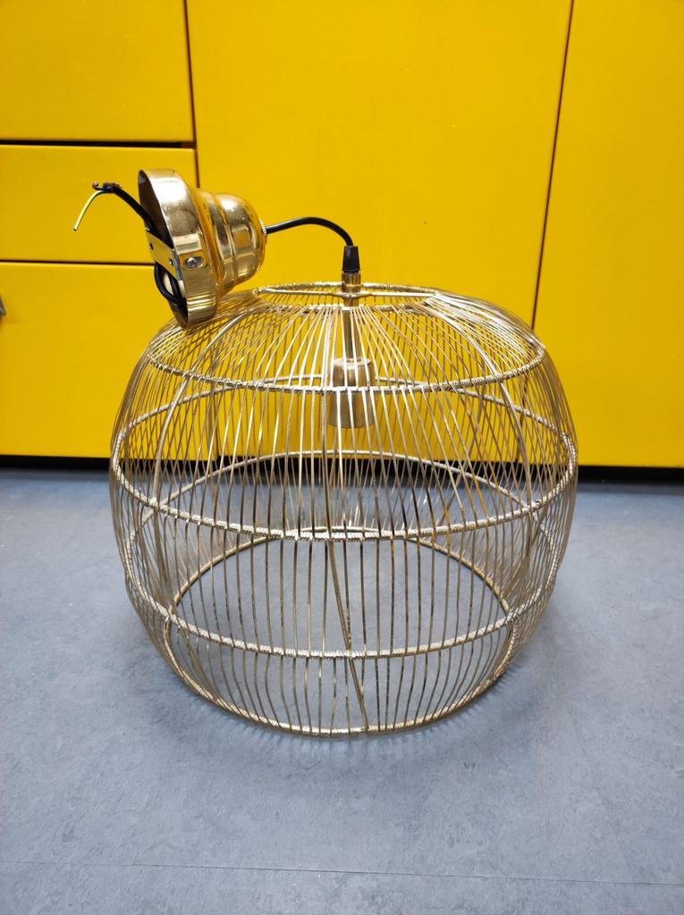 Light & Living hanglamp goud 35*35*30, Ophalen of Verzenden, Zo goed als nieuw
