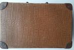 Prachtig oud attache koffer circa 1900 krokodil print, Ophalen of Verzenden