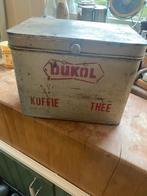 Oud blik metaal 30 bij 24 bij 20 cm diepte, Verzamelen, Blikken, Ophalen of Verzenden, Zo goed als nieuw, Koffie