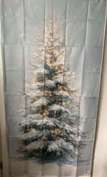 Kerstboom kerstlampjes wanddoek groot 90x180cm kerstster beschikbaar voor biedingen