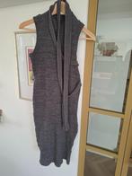 Grijze gebreide jurk met ceintuur, mt XS, LA Sisters, LA Sisters, Ophalen of Verzenden, Zo goed als nieuw, Knielengte