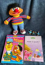 Pakket Sesamstraat Ernie knuffel 25cm boeken Waar is Purk?, Ophalen of Verzenden, Zo goed als nieuw