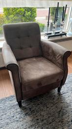 Mooie lederen fauteuil, Huis en Inrichting, Fauteuils, Ophalen, Zo goed als nieuw, 50 tot 75 cm