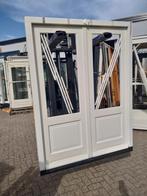 Kozijn met dubbele tuindeuren, Doe-het-zelf en Verbouw, Deuren en Horren, 120 cm of meer, Nieuw, Ophalen of Verzenden, Buitendeur