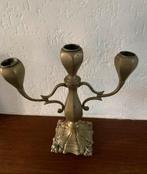 Vintage mooie koperen kandelaar 3 arms, Ophalen of Verzenden, Koper of Brons