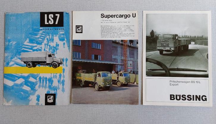 Grote partij BÜSSING Documentatie / Brochures / Folders, Boeken, Auto's | Folders en Tijdschriften, Gelezen, Overige merken, Ophalen of Verzenden