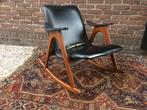 Louis van Teeffelen schommelstoel retro vintage jaren 60s, Huis en Inrichting, Stoelen, Gebruikt, Verzenden, Zwart, Deens design - Scandinavisch - Pastoe