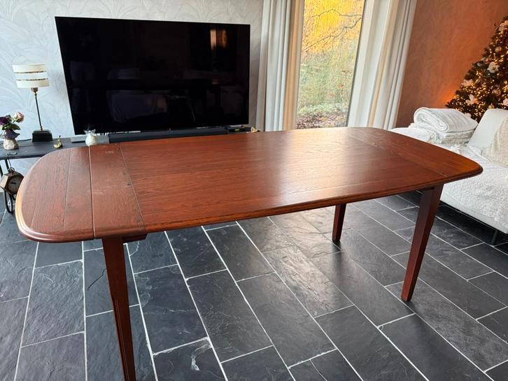 Eettafel Deens ovaal, Huis en Inrichting, Tafels | Eettafels, Gebruikt, 50 tot 100 cm, 150 tot 200 cm, Vijf personen of meer, Ovaal